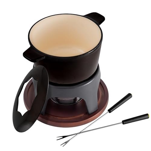 Swissmar Sierra Cast Iron Fondue Set, 1.6 Quart for Three