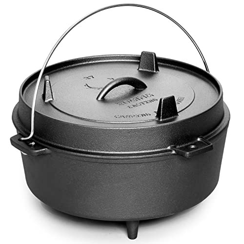 EDGING CASTING Pre-Seasoned Cast Iron Dutch Oven with...