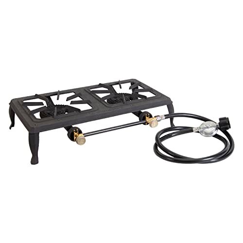 Stansport Double Burner Cast Iron Stove with Regulator Hose...