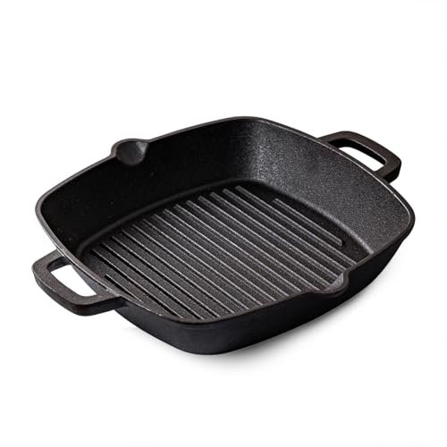 YALONG Cast Iron Grill Pan for Stove Top and Induction