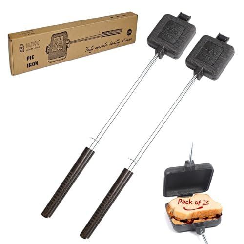 AILITOR Cast Iron Camp Pie Cooker, Campfire Sandwich Maker...