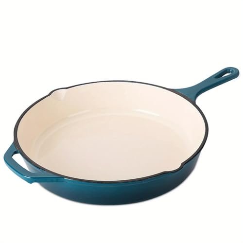 Maldira Enameled Cast Iron Skillet, Non Stick and Induction...