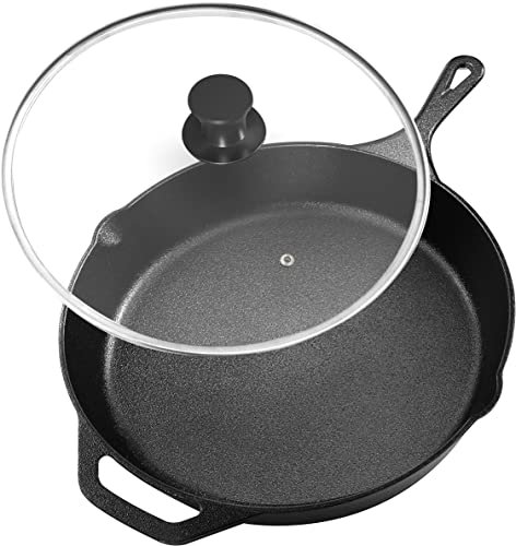 Utopia Kitchen Saute Fry Pan Pre-Seasoned Cast Iron Skillet...