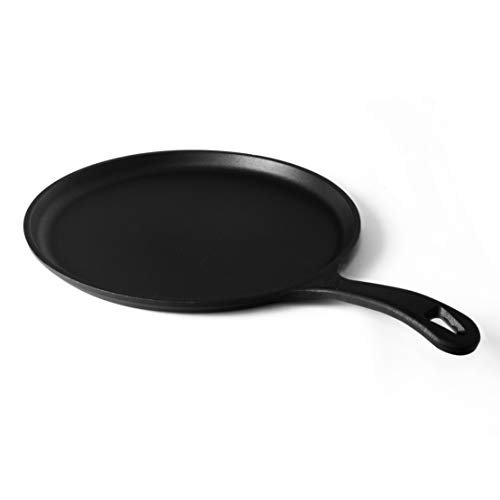 Commercial CHEF 10.5-Inch Cast Iron Round Griddle,...