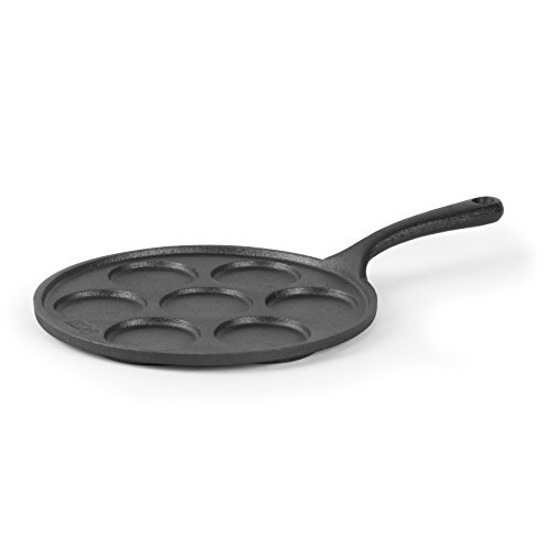 Commercial CHEF Mini Pancake Maker Pan, Pre-Seasoned Cast...