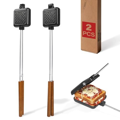 CASTIVO Mountain Pie Maker Cast Iron – Campfire 2-Pack