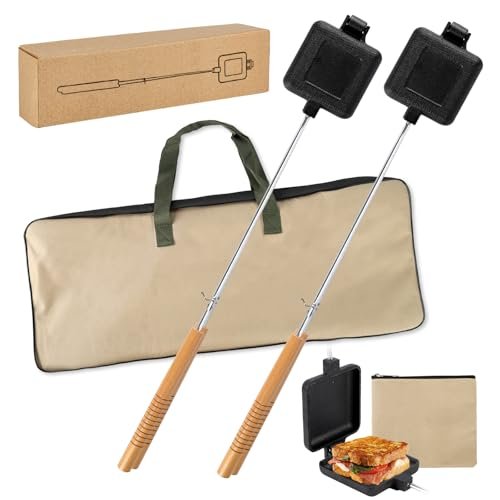 Outdoor pie irons for camping - with detachable handles and