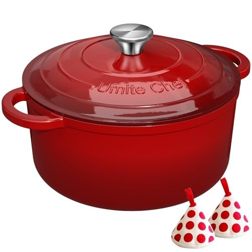 Enameled Cast Iron Dutch Oven - Umite Chef 5QT Pot