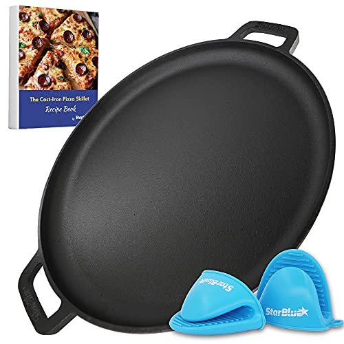 16 Inch Cast Iron Pizza Pan Round by StarBlue