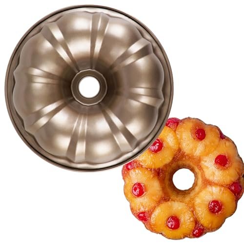Eiqijci Pineapple Upside-Down Fluted Tube Cake Pan,...