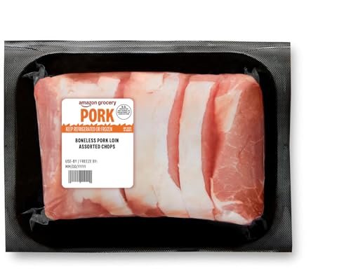 Amazon Grocery, Pork Loin Assorted Chops, Boneless, Prop 12...