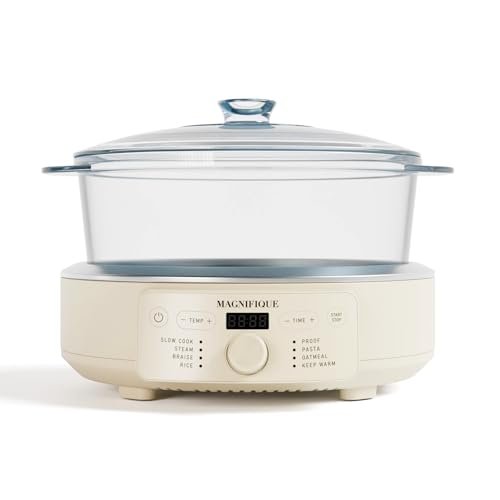 MAGNIFIQUE Slow Cooker, 4.5 Quart 8-in-1 Glass Multi-Cooker