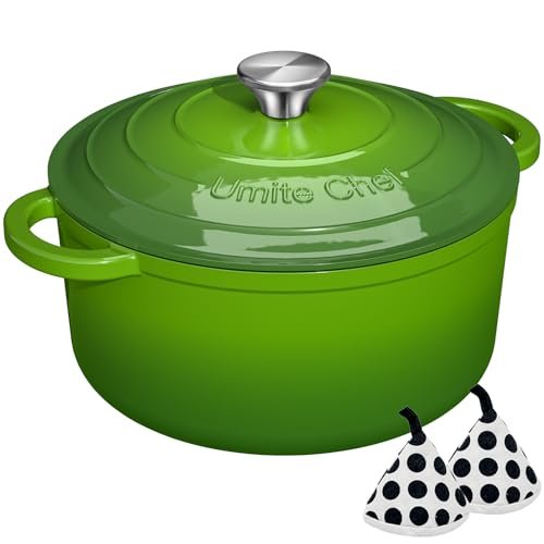 Umite Chef 7QT Enameled Cast Iron Dutch Oven Cookware Set