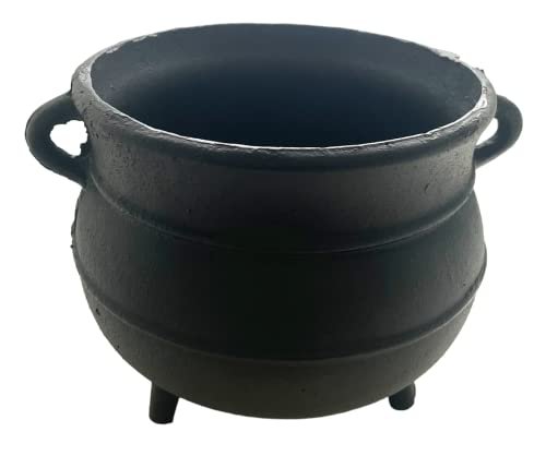 Crystalo - Black Painted Cast Iron Cauldron Size- 7 