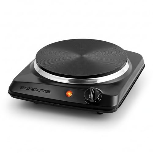 OVENTE Electric Countertop Single Burner, 1000W Cooktop...