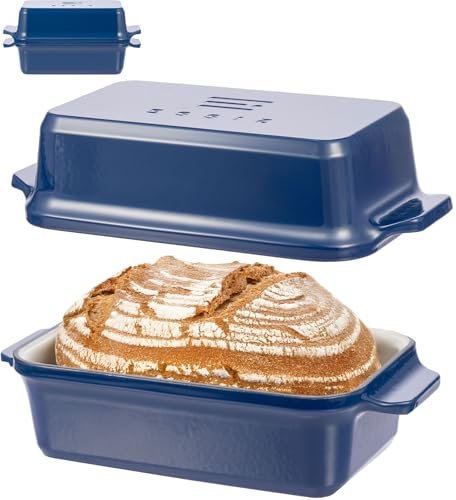 Enameled Cast Iron Dutch Oven for Bread Baking, 4.2 QT