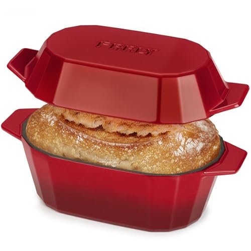 Enameled Cast Iron Dutch Oven for Bread Baking with Lid