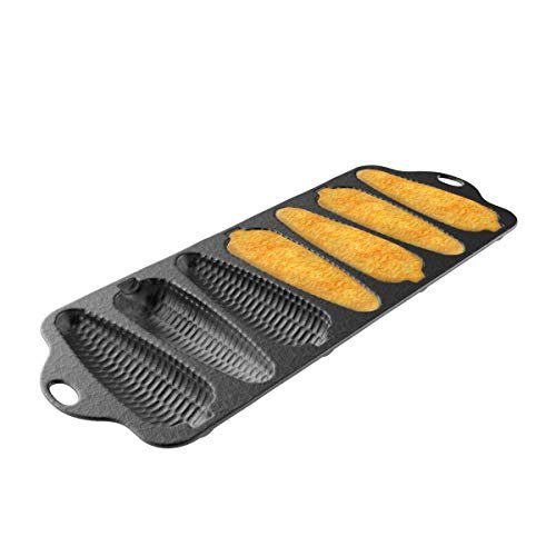 Cast Iron Cornbread Pan-Pre-Seasoned Bakeware with 7...