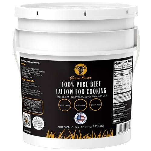 100% Pure Beef Tallow for Cooking & Deep Frying