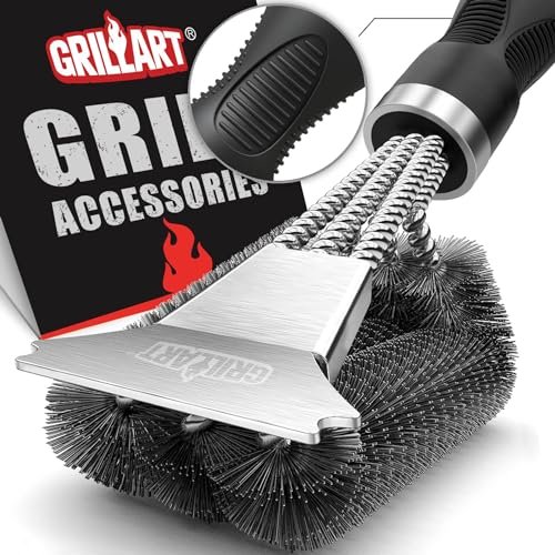 GRILLART Grill Brush and Scraper, Extra Strong BBQ Cleaning...