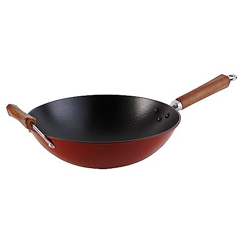 IMUSA USA GKG-61021 Light Cast Iron Wok, 14