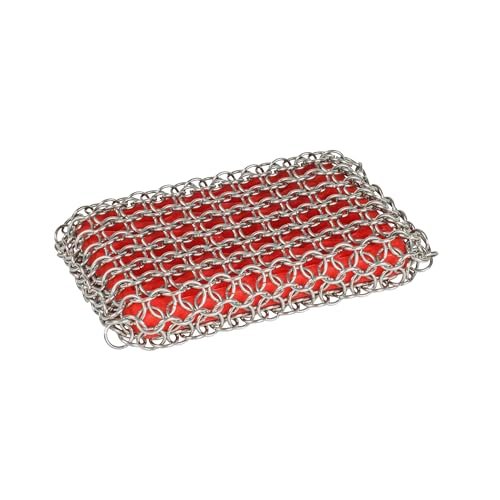 Lodge Chainmail Scrubber for Cast Iron Pans – Heavy Duty
