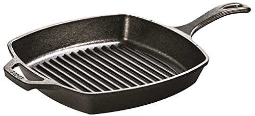Lodge Square Cast Iron Grill Pan - Pre-Seasoned Skillet