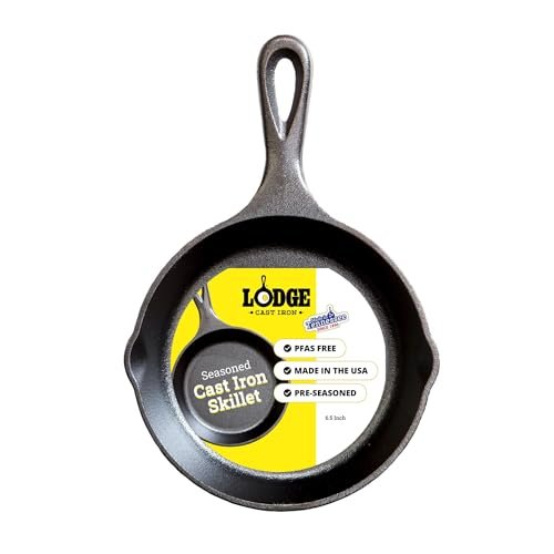Lodge Seasoned Cast Iron Skillet - PFAS-Free, Non-Toxic...