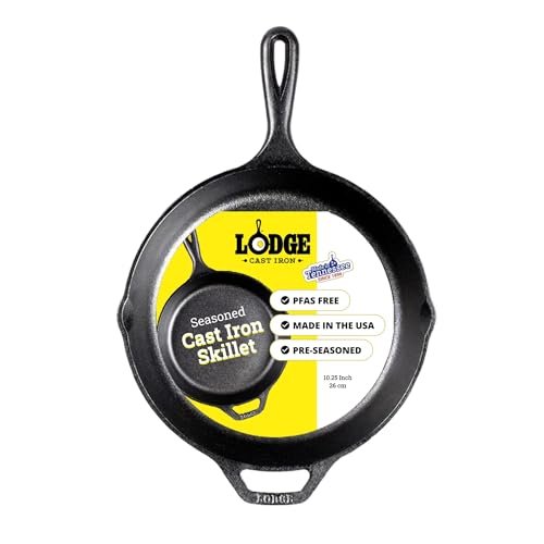 Lodge Seasoned Cast Iron Skillet - PFAS-Free, Natural...