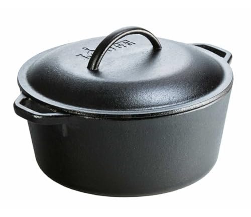 Lodge Cast Iron Dutch Oven - Loop Handle 5-Quart Pot