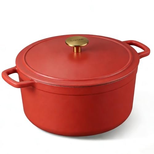 CAROTE 5QT Enameled Cast Iron Dutch Oven for All Cooking