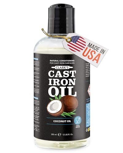 CLARK'S Cast Iron Seasoning Oil (12 Ounces), Vegan and...