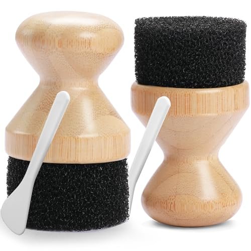 2pcs Cutting Board Oil Wax Applicator and Scrub Sponge Kit