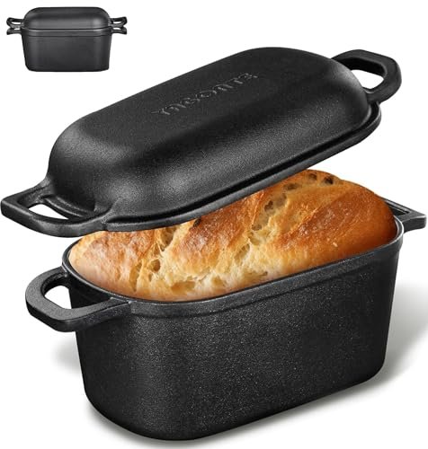YAGONTE 4.6 Quart Oval Dutch Oven for Sourdough and Homemade