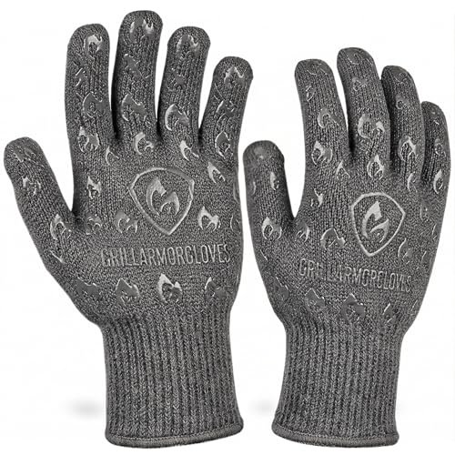 Oven Gloves with Fingers - 932°F Extreme Heat-Resistant...
