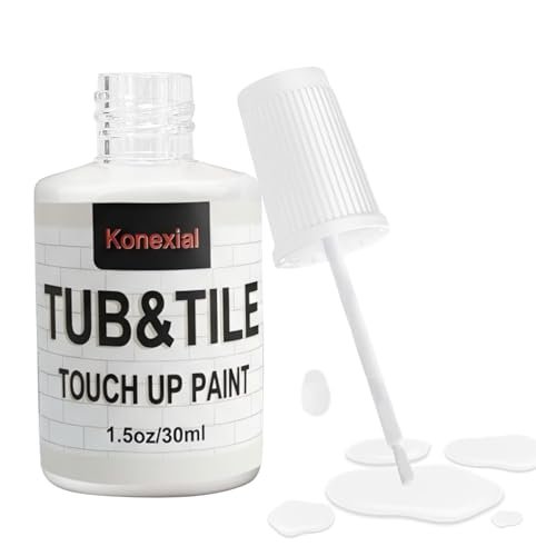 Tub and Tile Paint High-Gloss White Touch Up Repair Kit