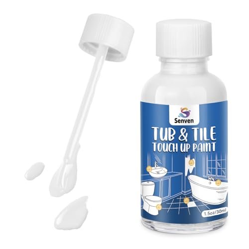 Tub Tile Gloss White Paint Touch Up Kit for Porcelain