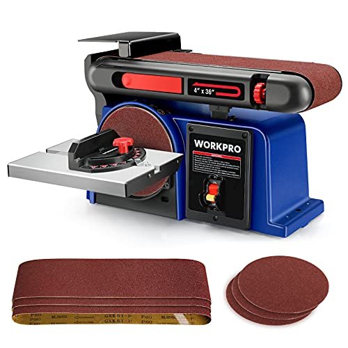 WORKPRO Belt Disc Sander, 4 in. x 36 in. Belt