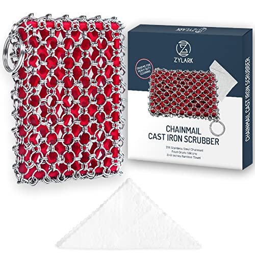 Cast Iron Scrubber Chainmail - 316L Cast Iron Cleaner