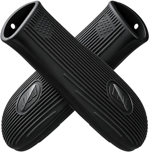 Cbiumpro 2-Pack Cast Iron Handle Cover, Silicone Heat...