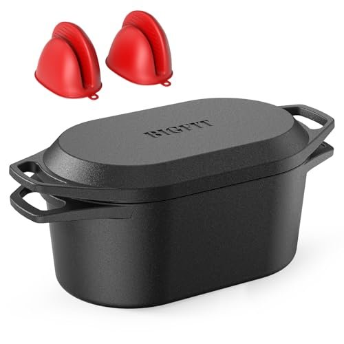 Dutch Oven for Bread Baking, 3.4QT Cast Iron Pan with