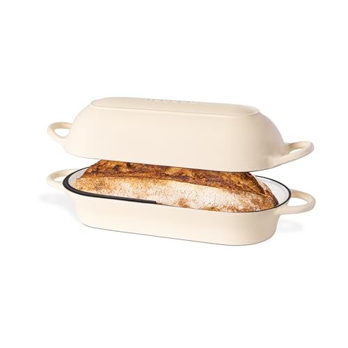Enamelled Cast Iron Bread Loaf Pot – Rectangular Non-Stick...