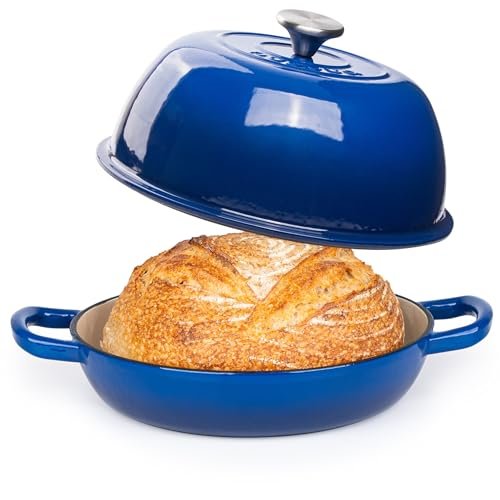 Enamelled Cast Iron Dutch Oven Pot – 6-Quart Dark Blue