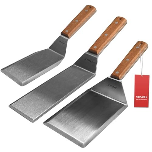 Stainless Steel Spatula Set, Grill Spatula Set with Full...