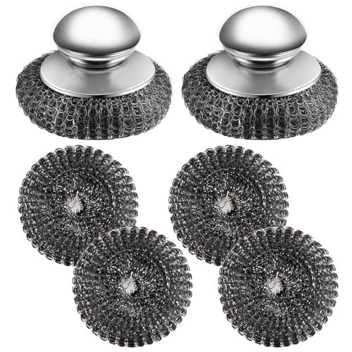 Ahardaim 2Pcs Stainless Steel Wool Scrubber with...