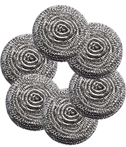 Docduet 6Pcs Steel Wool Scrubbers - Flexible Pads for...