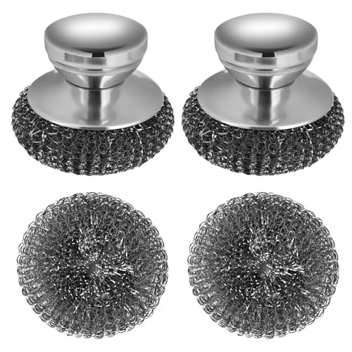 Onewly 2Pack Steel Wool Scrubber Set, Stainless Steel...