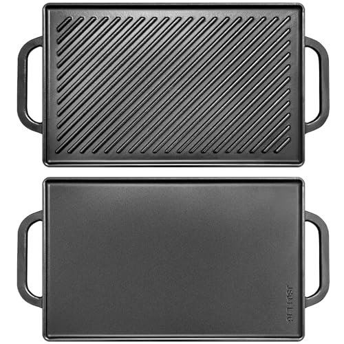 GGC Cast Iron Reversible Grill Griddle，Double Sided Grill...