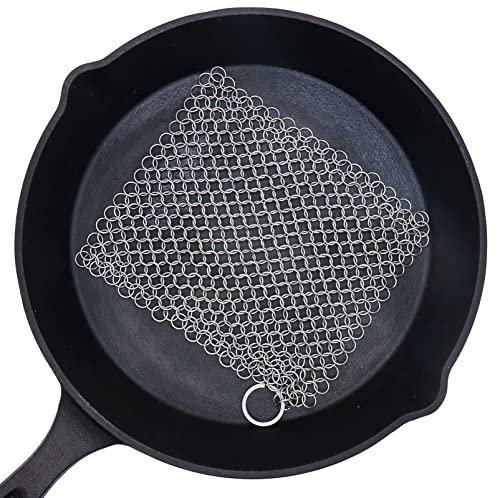 BabriInta Cast Iron Cleaner - 6 Inch Stainless Steel...