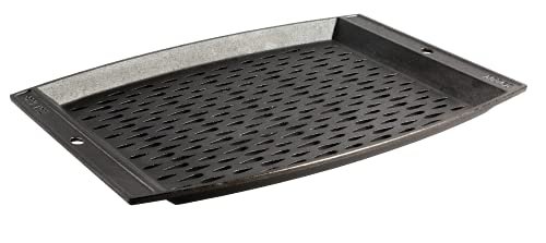 Lodge Pre-Seasoned Cast Iron Rectangle Grill Topper for...